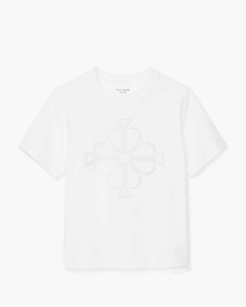 刺繍スペードフラワーロゴtシャツ(フレッシュホワイト)