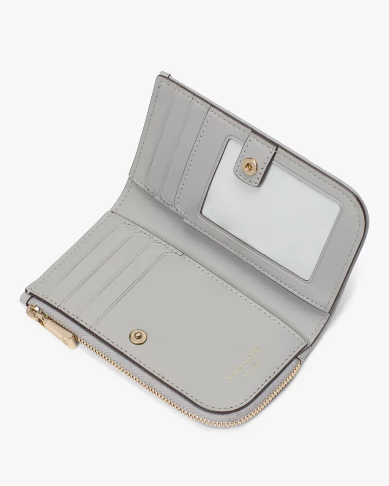 デヴィンスペード フラワージャカード 二つ折り財布 グレーマルチ