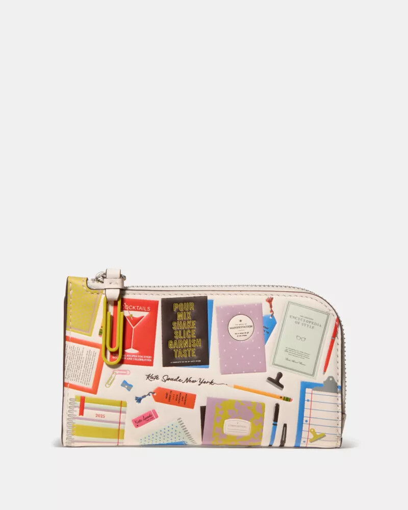 ページターナー スモール 二つ折り財布 クリームマルチ